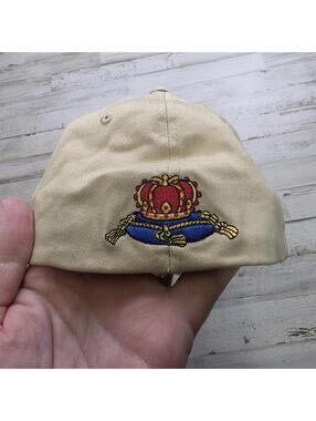 Crown Royal Hat Cap Fitted Embroidered Fits Men's Small (some stretch) Beige